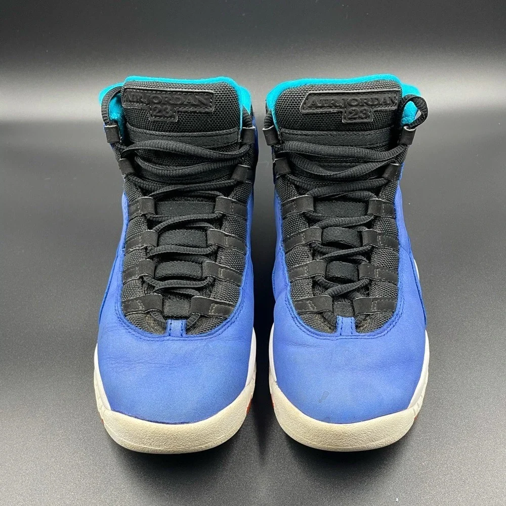 Jordan 10 Retro Tinker Blue‎ Orange Basketball Shoes 310805-408 Men's Sz 5Y